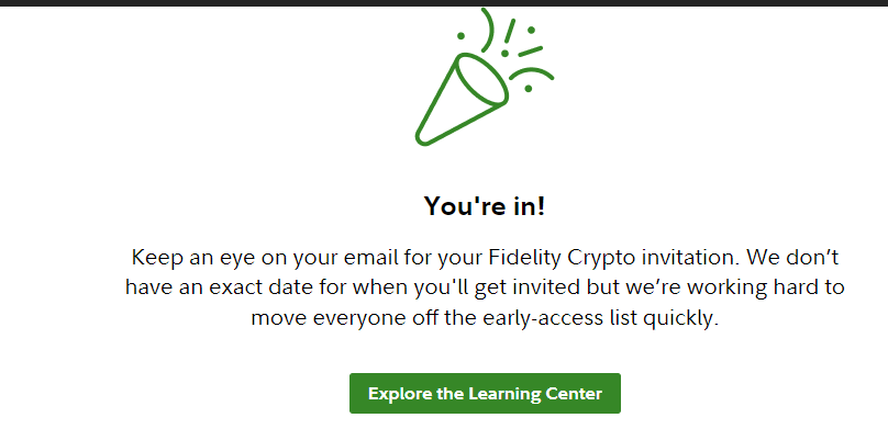 youre in fidelity crypto message